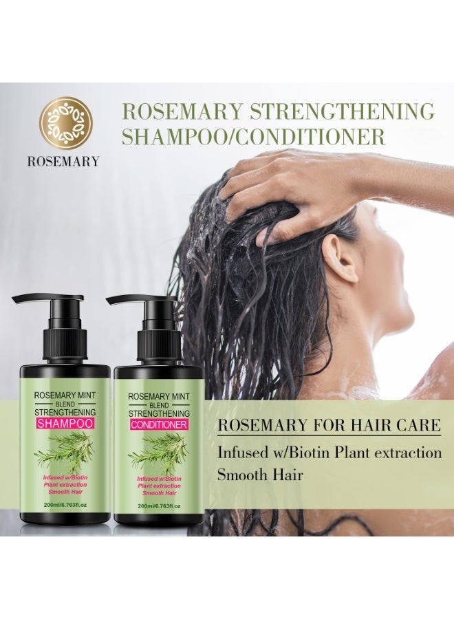 Rosemary Shampoo and Conditioner Set: Deeply cleanses and nourishes the scalp, strengthens the roots, and improves hair quality - Image 2