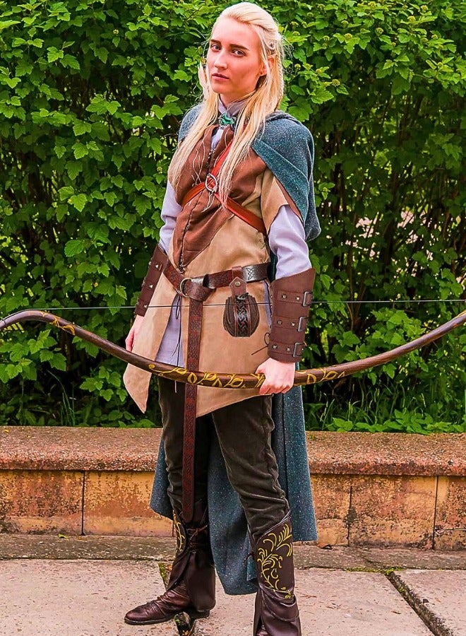 Chase Up 2 Pcs Medieval Viking Belt Renaissance Belt Pouch Medieval Leather Belt Pouch Bag Renaissance Costume Accessories Brown,Retro - Image 2