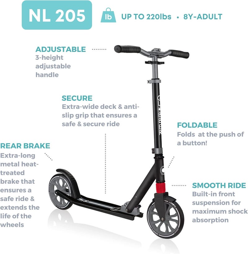 Globber NL 205 Folding Scooter for Kids and Teens - Image 5