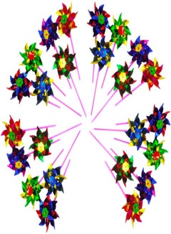 Foil Windmills for Garden Rainbow Pinwheel Bird Scarer Windmill Toy for Kids Wind Spinner Lawn Decor 24 Pcs, Foil Windmills, Garden Windmills, Windmills for Children