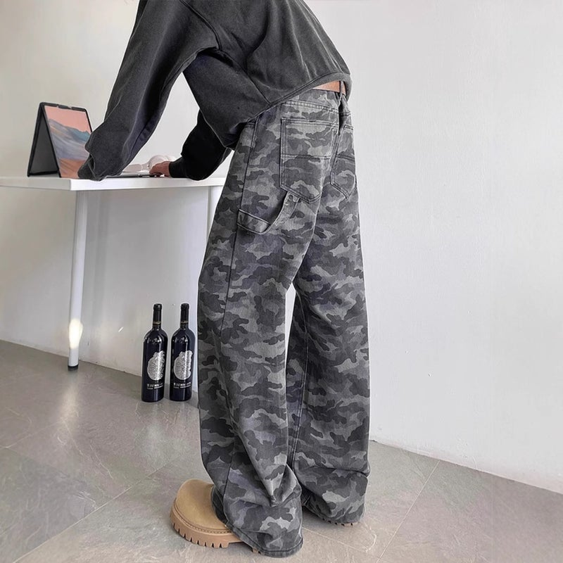 Unisex Classic Denim Jeans Loose Fit Daily Outdoor Wear - Image 2