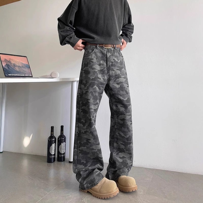 Unisex Classic Denim Jeans Loose Fit Daily Outdoor Wear - Image 4