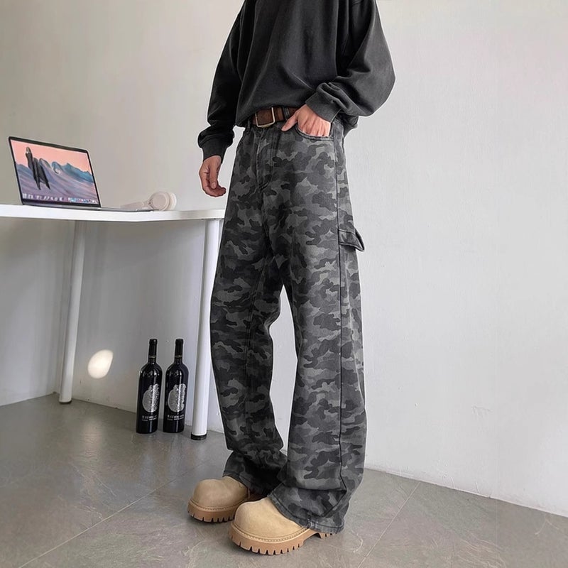 Unisex Classic Denim Jeans Loose Fit Daily Outdoor Wear - Image 5