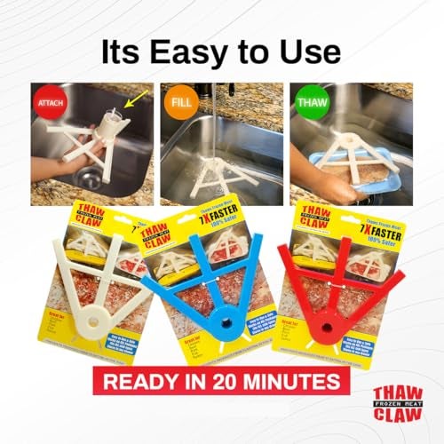 Thaw Claw Meat Defroster, a Kitchen Essential Tool for Quick and Easy Defrosting of Chicken, Beef, Pork and Fish, Kitchen Gadgets Accessories, Easy Storage, Fits All Sinks, Thaws in Minutes - Image 3