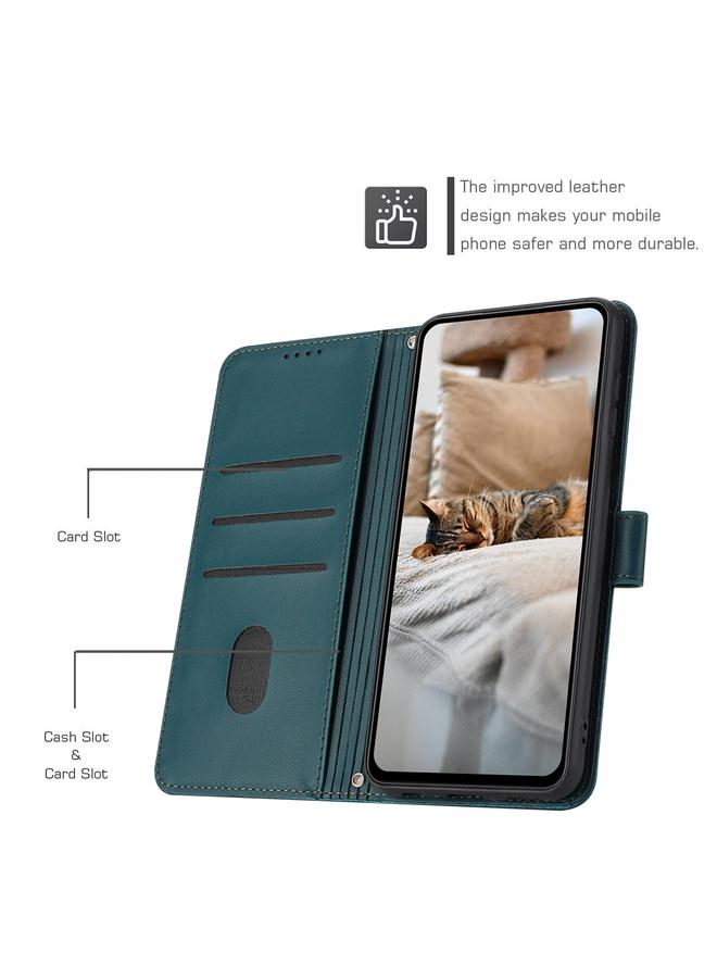 اس-توب جراب جلدي لهاتف Nokia C32 بتصميم قطة منقوش مع حبل تعليق - Image 5