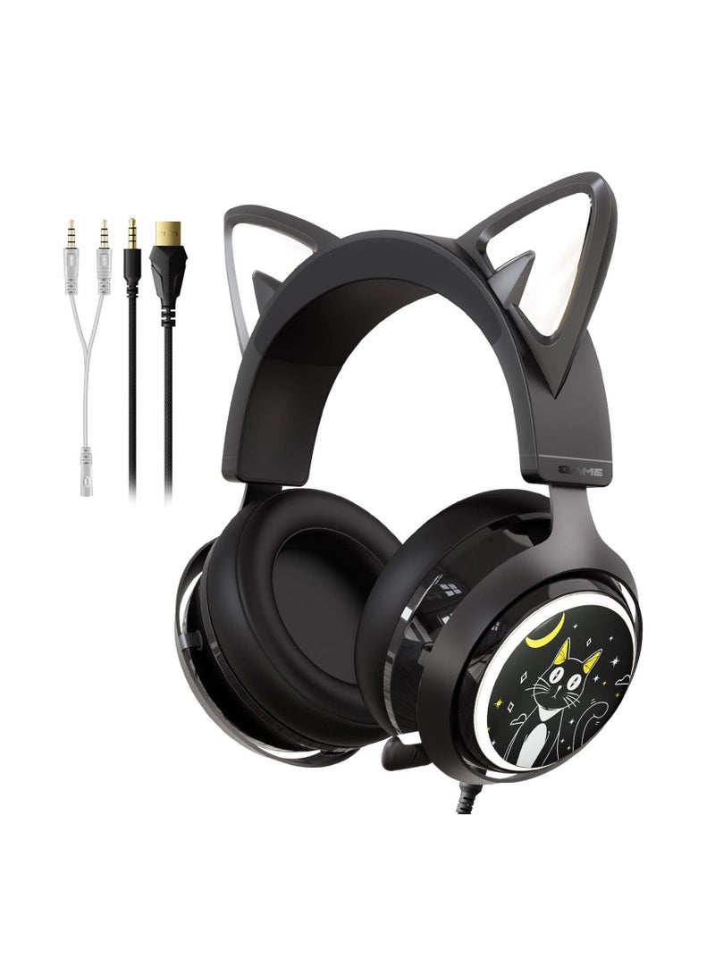 Somic Gaming Headphone with Mic 3.5mm Wired Headphones with Retractable Mic Noise Cancelling - Image 1