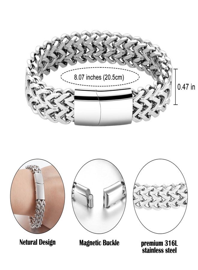 abooxiu Urn Bracelet for Human Ashes Cremation Bracelet Stainless Steel Ashes Bracelet Cremation Jewelry Urn Keepsake Memorial Ash Holder for Men Women, Stainless Steel, stainless steel - Image 2