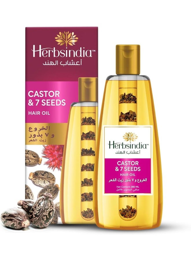 Herbsindia Castor & 7 Seeds Hair Oil  180 ml  - Image 2