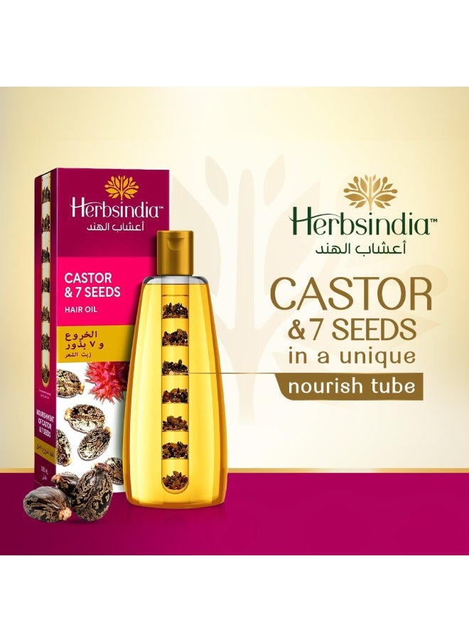 Herbsindia Castor & 7 Seeds Hair Oil  180 ml  - Image 3