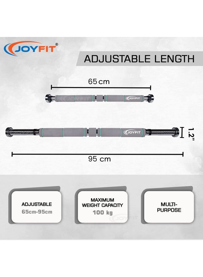 JoyFit Home Exercise Pull Up Bar|Door Safety Cap With Perfect Door Frame Fit|Chin Up Bar With Easy Installation|Extra Density Long Foam Grips For Upper & Lower Body Exercises For Men & Women - Image 3