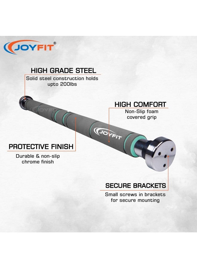 JoyFit Home Exercise Pull Up Bar|Door Safety Cap With Perfect Door Frame Fit|Chin Up Bar With Easy Installation|Extra Density Long Foam Grips For Upper & Lower Body Exercises For Men & Women - Image 2