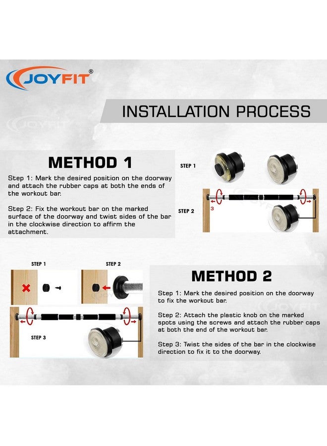JoyFit Home Exercise Pull Up Bar|Door Safety Cap With Perfect Door Frame Fit|Chin Up Bar With Easy Installation|Extra Density Long Foam Grips For Upper & Lower Body Exercises For Men & Women - Image 4
