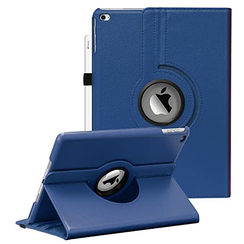 Boxdljh Case Fit 9.7'' 2018 / 2017 / Air 2 / Air - 360 Rotating Case Cover for 9.7'' (5th Gen, 6th Gen) with Auto Sleep Wake (Navy Blue) - Image 1