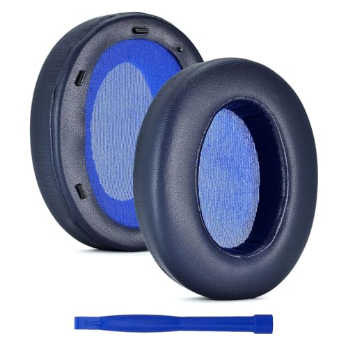 Street27® Earpads Cushion Compatible with Sony WH-XB910 XB910N Wireless Headphones, Ear Pads with Soft Protein Leather High-Density Noise Cancelling Memory Foam Replacement Earmuffs (Blue) - Image 1