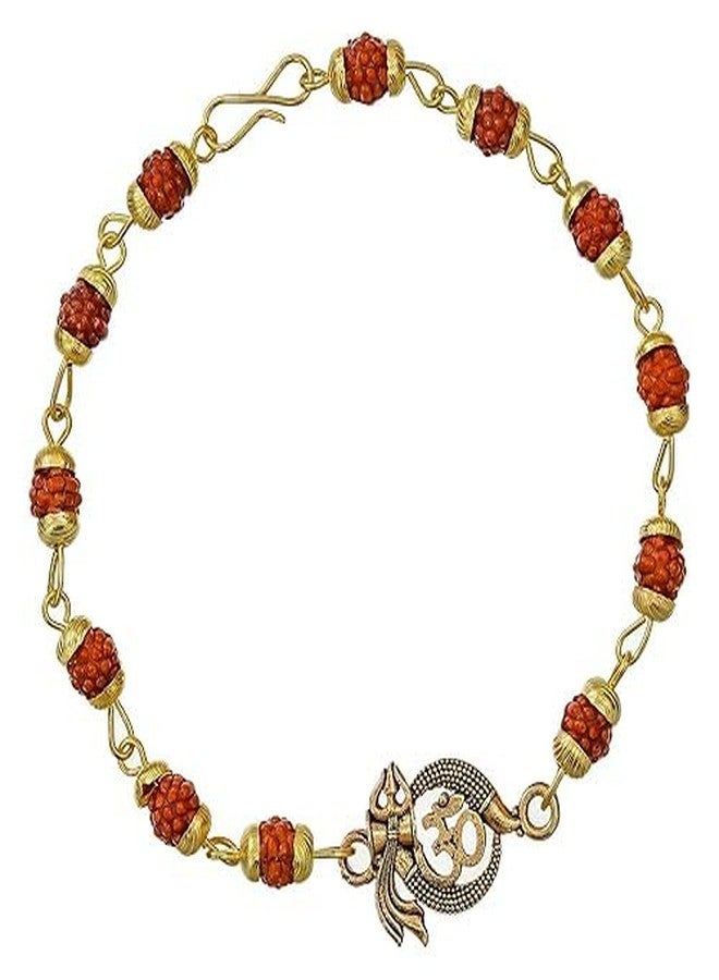 KamlaArt Premium Om Shiv Rudraksha Rakhi للأخ، راخي للبهاي مع مغناطيس الثلاجة، راخي لبهايا بهابي مع بطاقة تهنئة رولي تشاوال - Image 3
