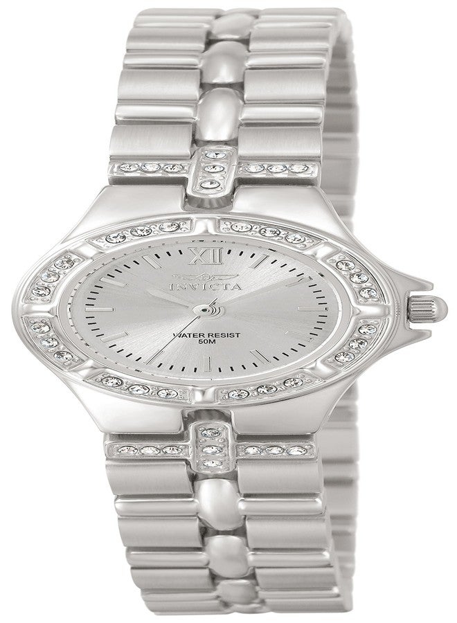 Invicta Wildflower Women Quartz Wrist Watches, Analog Display And Stainless Steel Strap, Silver - 132 - Image 1