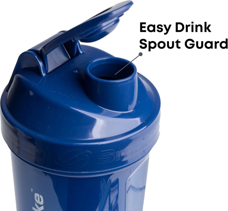 SmartShake Lite Protein Shaker Bottle 1000ml | Leakproof Gym Shaker Drink Bottle for Protein Shakes | Clear Polypropylene Water Bottle, BPA Free Protein Powder Shaker Cup for Men & Women, Navy Blue - Image 4