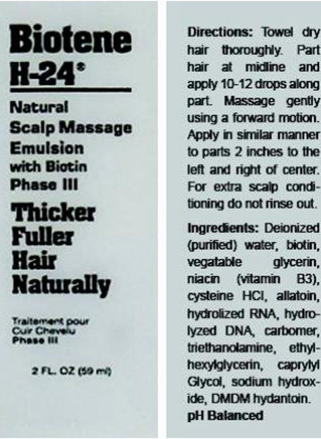 Mill Creek Biotene H-24 Natural Scalp Massage Emulsion, 2 Fluid Ounce  - Image 3