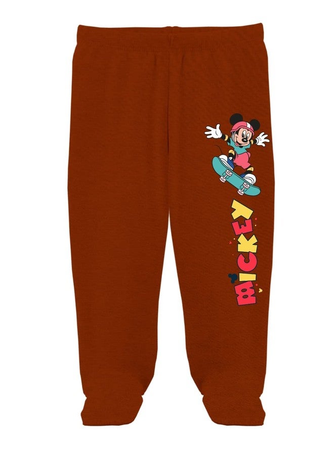 minicult Disney Mickey Mouse Footed Pajama Pants For Baby Boys And Girls(Green b7)(Pack of 2)(6-9 Months) - Image 2