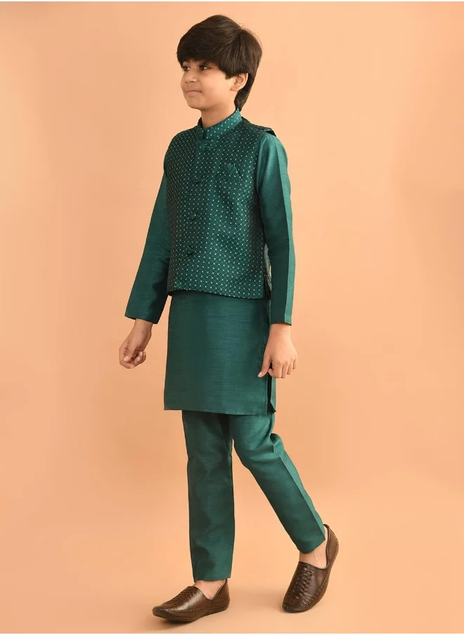 ليلك Kurta Pajama Set with Nehru Jacket