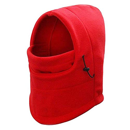 NIKAVI Balaclava Mask Face Ski Neck Muff Full Winter Cap Fleece Outdoor Protecting Hat Cover (RED, Free Size) - Image 1