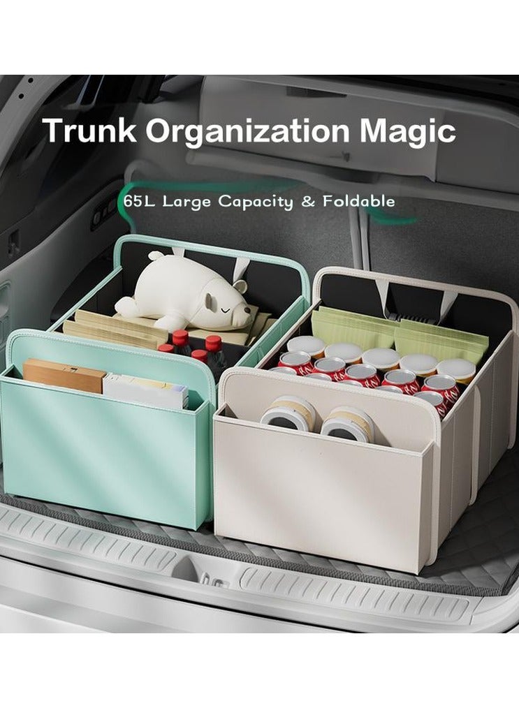 Generic STEP JUMP Foldable luggage organizer with handle, durable, large capacity, Tiffany blue, 65 liters, 53x40x26 cm - Image 2