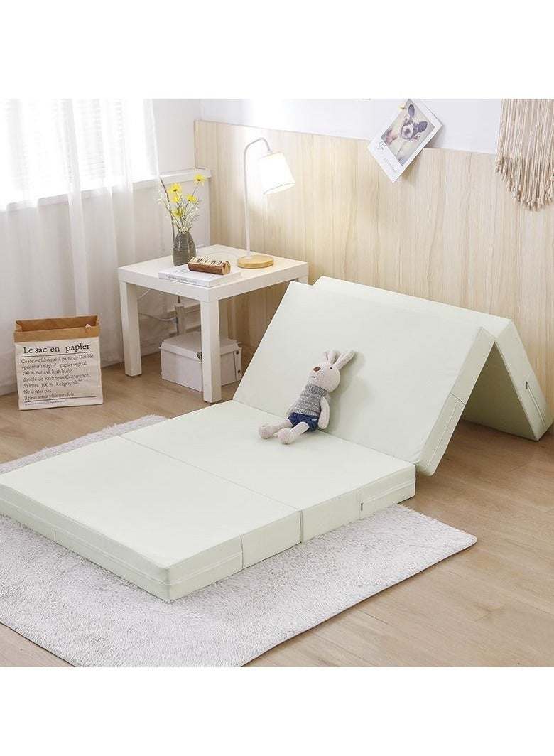 والالا مرتبة إسفنجية سميكة قابلة للطي محمولة بأربعة طيات، سرير قابل للطي، أسرّة للضيوف، سرير محمول، سجادة ضيوف علوية، وسادة نوم، قيلولة على الأرض مع غطاء قابل للتنفس وقابل للغسل - Image 1