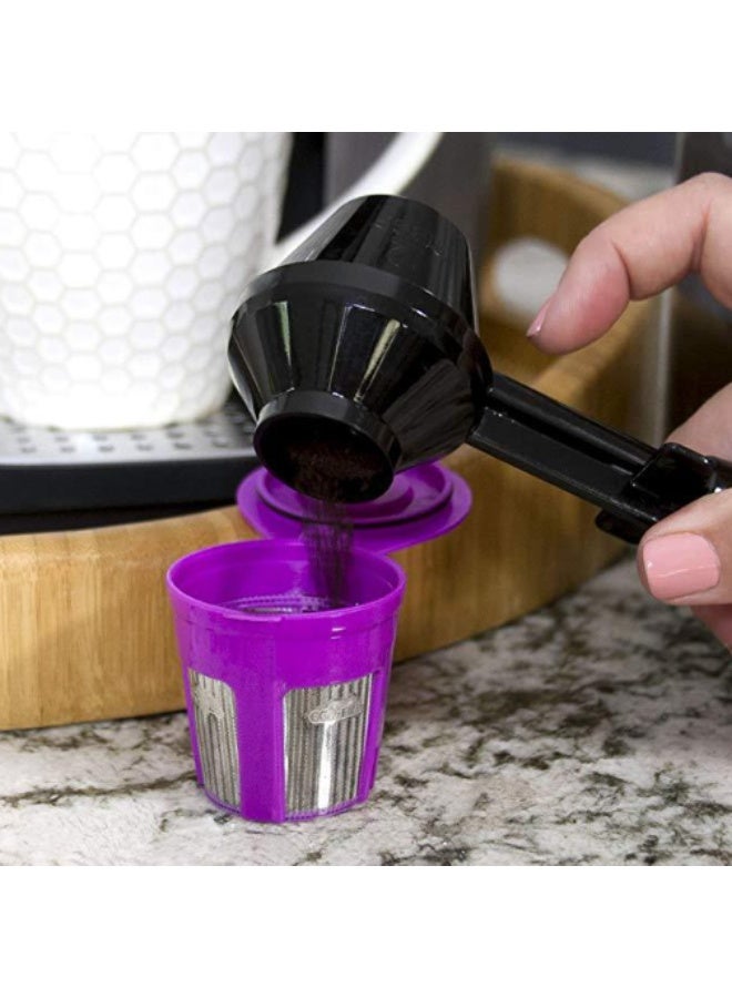 Scoop Coffee Scooper & Funnel for Reusable Cup Refillable Coffee Pods, 2 Tablespoon Capacity Black - Image 3
