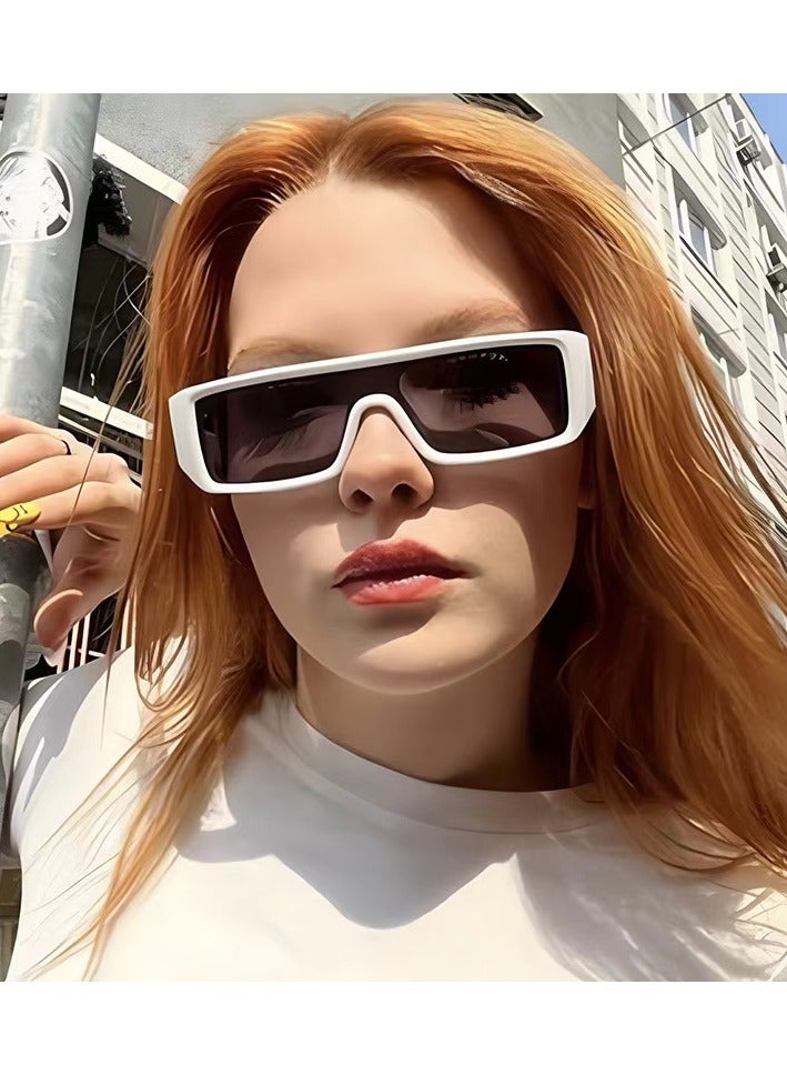 POLITE Luxury Brand Cheetah Style White Sunglass for Women, Trendy Cheetah Fashion Sunglass - Image 4