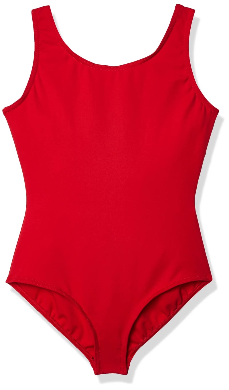 Capezio girls Team Basic Tank athletic leotards, Red, 6 8 US - Image 1