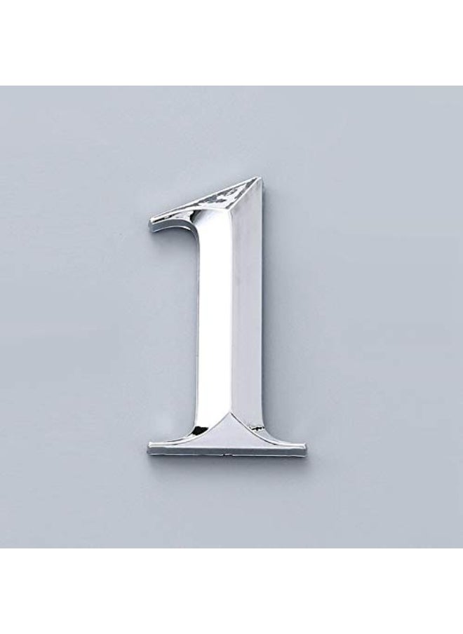Daytoyz 5cm Silver Metallic-look Plastic Door Numbers 0-9 Self-adhesive Stickers  Weather-resistant Decor for Home, Kids' Rooms, Parties  - Image 4