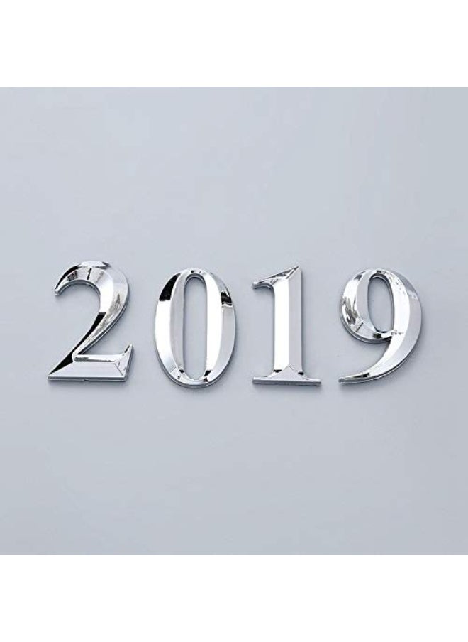 Daytoyz 5cm Silver Metallic-look Plastic Door Numbers 0-9 Self-adhesive Stickers  Weather-resistant Decor for Home, Kids' Rooms, Parties  - Image 2