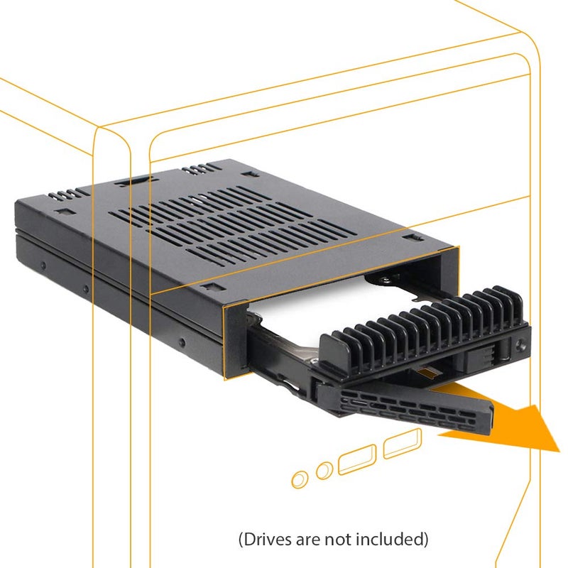 ICY DOCK 1 Bay 2.5 SAS/SATA HDD/SSD حاوية بدون أدوات للفتحة الخارجية 3.5" | ExpressCage MB741SP-B - Image 2