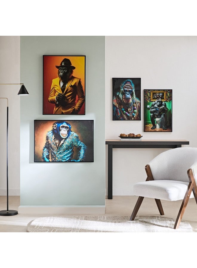 Home Box Ersel Reading Gorilla Framed Picture 40 x 60 x 2.5 cm  - Image 5