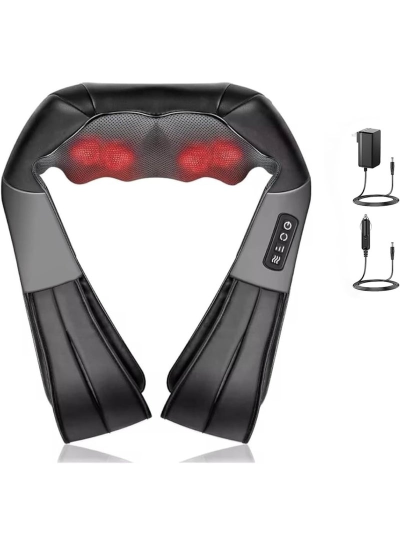 ZERIFAM Neck and Shoulder Massager, Shiatsu Neck Massager with Heat for Pain Relief, Deep Tissue 3D Kneading Pressure Shiatsu Electric Massage, Office Chair, Car and Home Use (Black) - Image 1