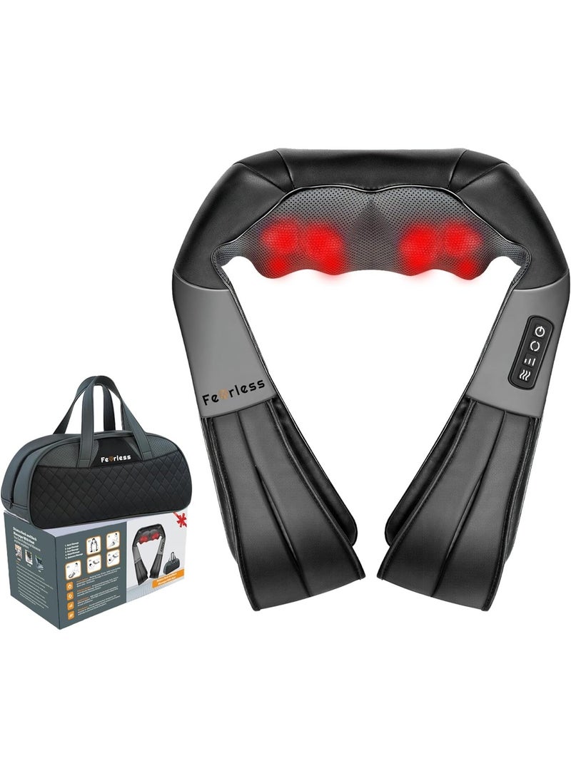 ZERIFAM Neck and Shoulder Massager, Shiatsu Neck Massager with Heat for Pain Relief, Deep Tissue 3D Kneading Pressure Shiatsu Electric Massage, Office Chair, Car and Home Use (Black) - Image 4
