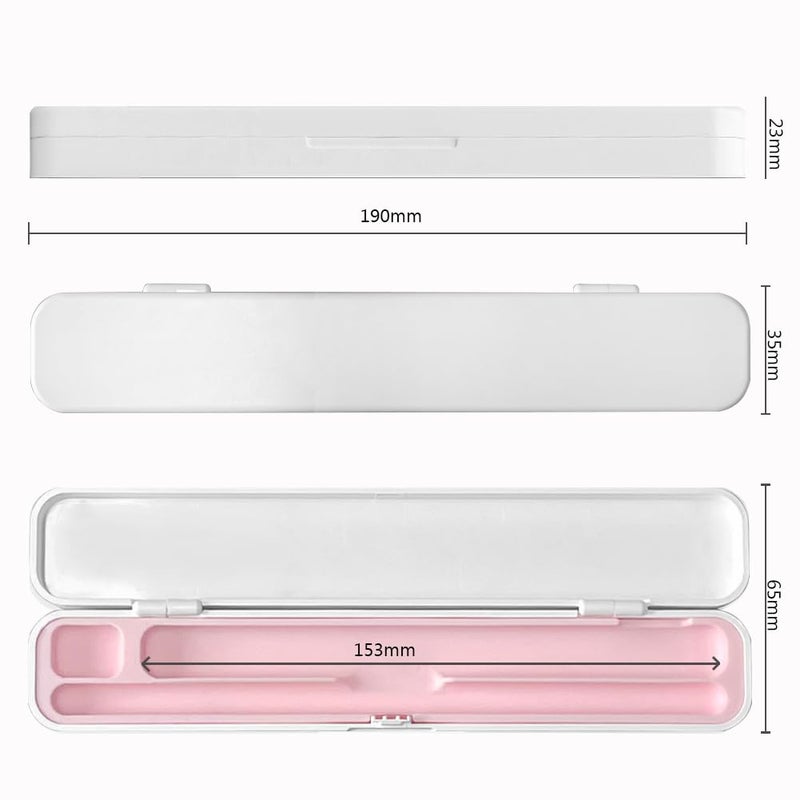 SIXFU Case for Apple Pencil, Storage Case Design for Apple Pen 2nd/ 1st, iPad Pencil Accessories Charging Cable Case for Stylus Pen(White+Pink) - Image 4