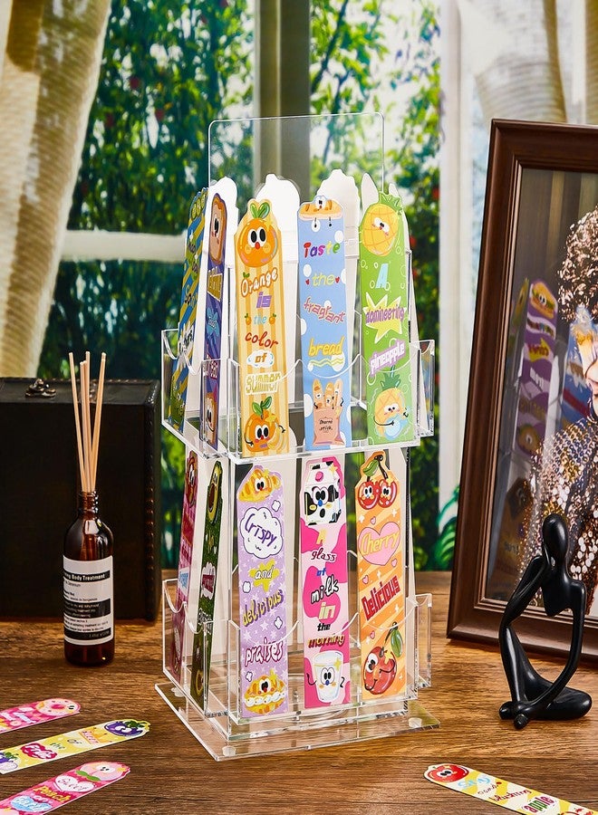 Marsui 2 Tier Rotating Bookmark Display Stand, 4 Sided Bookmark Sticker Holder, 360° Rotating No Assembly Required Clear Acrylic for Vendors, Retail, Showcase, Tradeshow (14.4 x 7.8 x 6.3 Inches) - Image 5