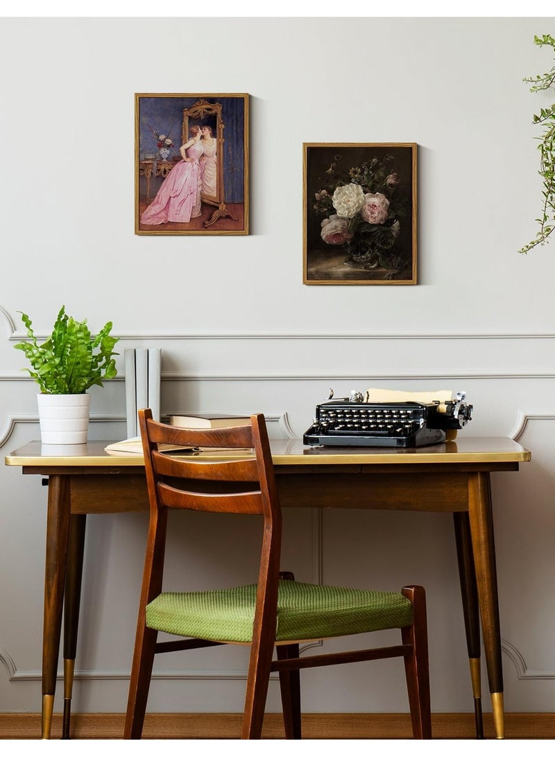 مؤسسة فكرة اليوم لوحة فنية جدارية مؤطرة من القماش لتزيين المنزل، لوحة فنية جدارية فكاهية لغرفة المعيشة، لوحة فنية زيتية لصورة امرأة، ديكور مكتب منزلي، ديكور حائط غرفة النوم - حب الذات 8x10 بوصة - Image 2