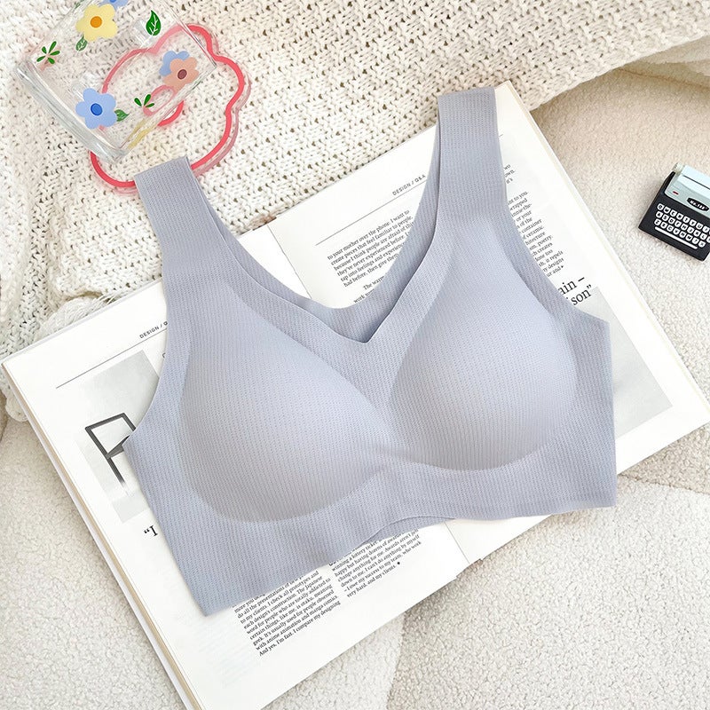 Autumn Seamless Sports Tank Top Womens Wireless Vest Bra Light Blue - Image 1