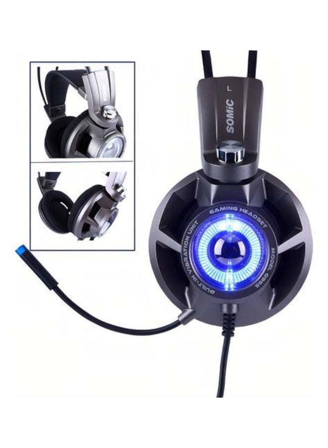 Somic Led G955 Virtual 7.1 Surround Stereo Gaming headset USB plug PC Earphone Headphones with Microphone for Laptop Computer - Image 1