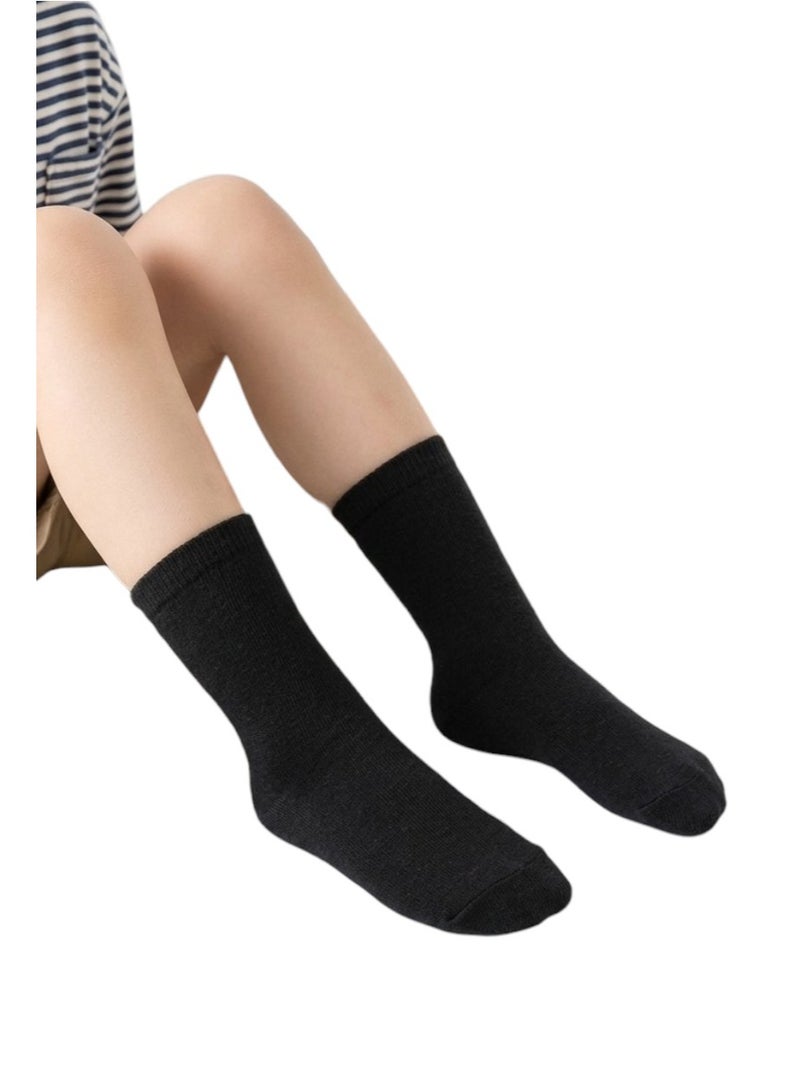 Bidani Essential Black Cotton School Socks (5-Pack)Long - Image 3