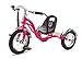 Schwinn Roadster Bike for Toddler Kids Classic Tricycle Low Positioned Steel Trike Frame w Bell Handlebar Tassels Rear Deck Made of Genuine Wood Boys and Girls Ages 24 Year Old Bright Pink - Image 4