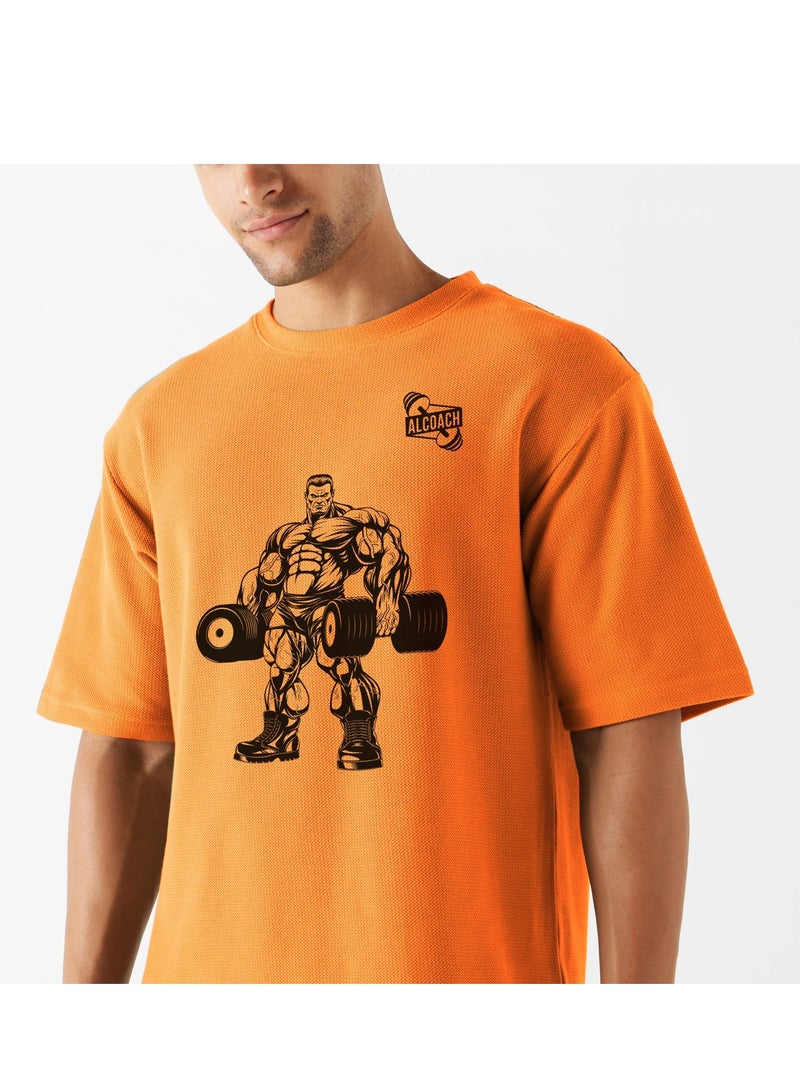 ALCOACH Bodybuilding - Men's Sports T-Shirt Made of Pure Cotton, Designed for Comfort and Style, Perfect for All Bodybuilding and Sports Activities - Image 3