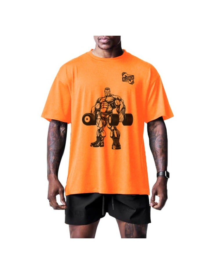 ALCOACH Bodybuilding - Men's Sports T-Shirt Made of Pure Cotton, Designed for Comfort and Style, Perfect for All Bodybuilding and Sports Activities - Image 2