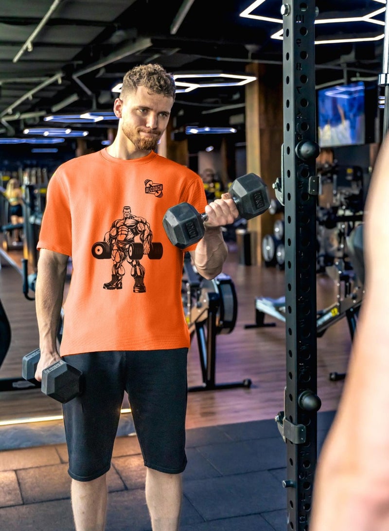 ALCOACH Bodybuilding - Men's Sports T-Shirt Made of Pure Cotton, Designed for Comfort and Style, Perfect for All Bodybuilding and Sports Activities - Image 5