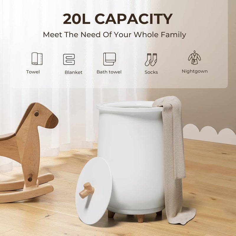 EUHOMY Towel Warmer Bucket, 20L Large Towel Warmers for Bathroom and Spa, Auto Shut-Off & Adjustable Timer for 20/40/60/90 mins, Hot Towel Warmer with Fragrance Disc, Gift for Him&Her, Blankets - Image 2