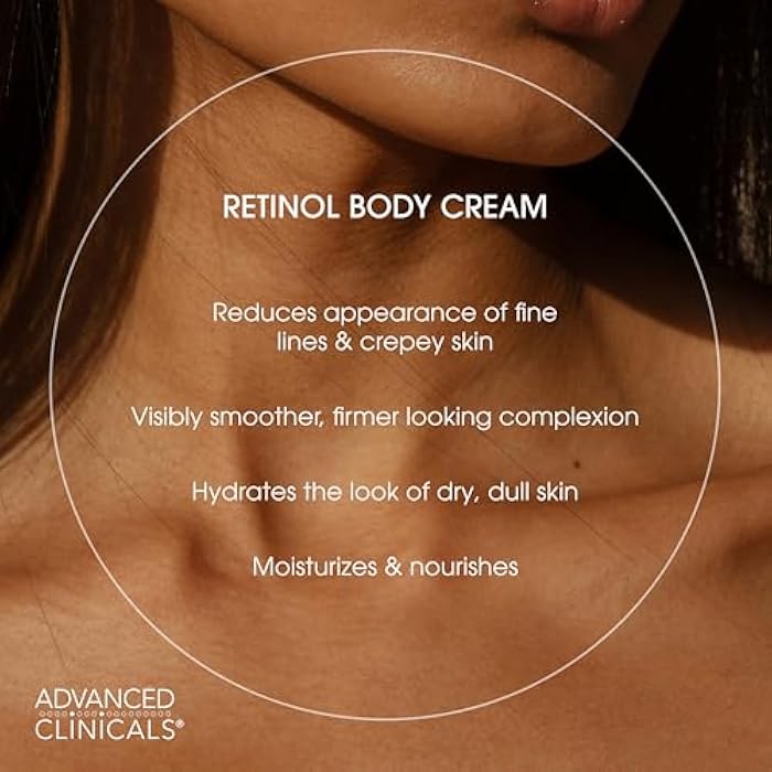 Advanced Clinicals Retinol Body Lotion & Face Moisturizer | Visible Anti Aging Skin Care Retinol Body Cream For Women & Men Targets Look Of Fine Lines, Wrinkles, & Crepe Looking Dry Skin, 16 Ounce - Image 3