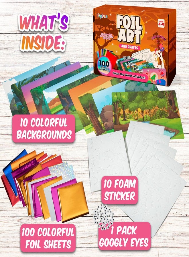 Playbees Foil Art Kit Superheroes - Preschool Arts and Crafts Kit for Kids- No Mess Art for Boys & Girls Ages 4, 5, 6, 7, 8, 9 Years Old - DIY Creative Activity - Art & Craft Activity - Image 2