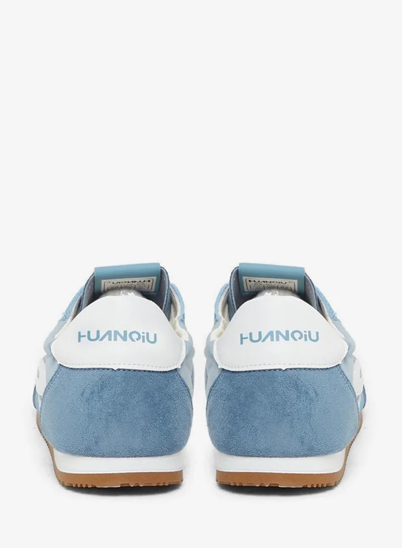 Styli Active Blue Blue Retro Lace Up Sneakers for Women | Best Price UAE